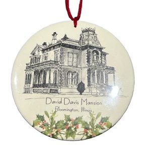 David Davis Bloomington Illinois Gilded Age Mansion Christmas Tree Ornament